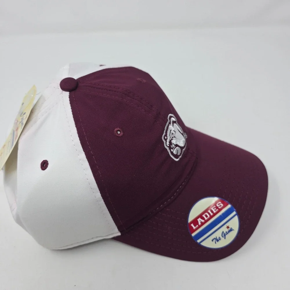 The Game Mississippi State Bulldogs Women OS Maroon White Baseball Cap Hat NWT